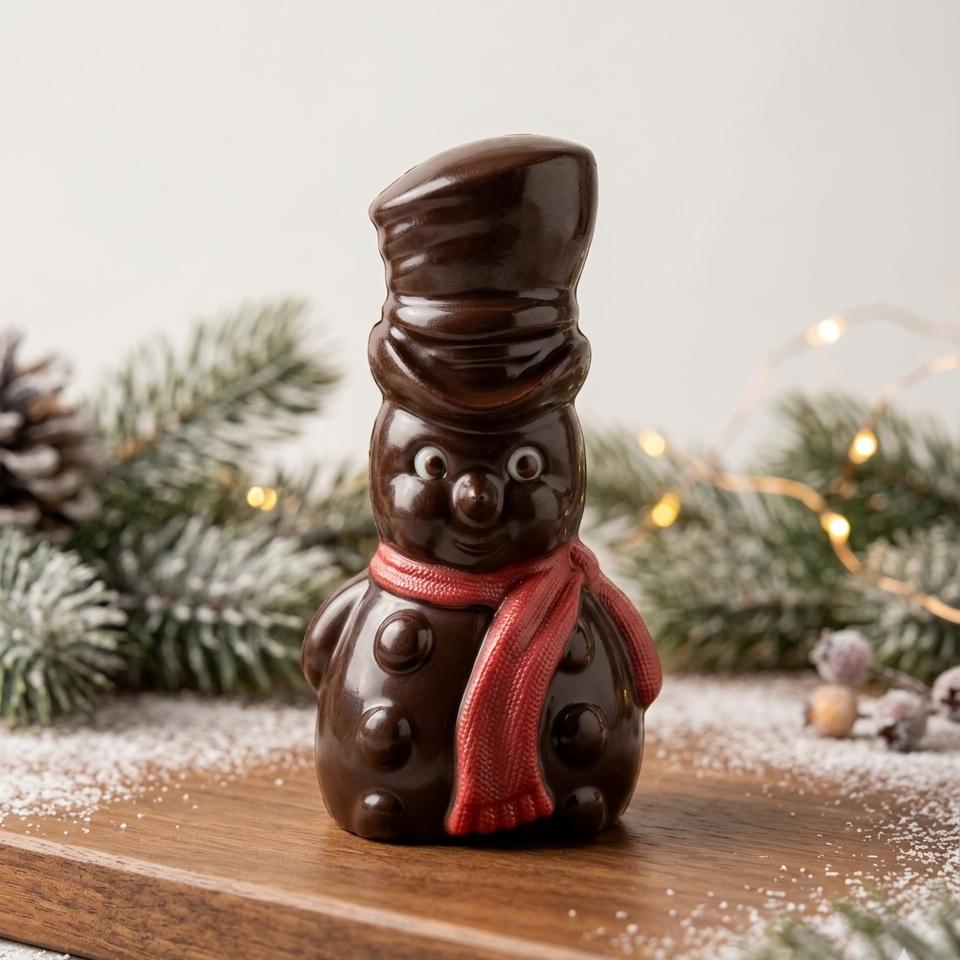 Moulage de Noël en chocolat artisanal fabriqué à Montréal