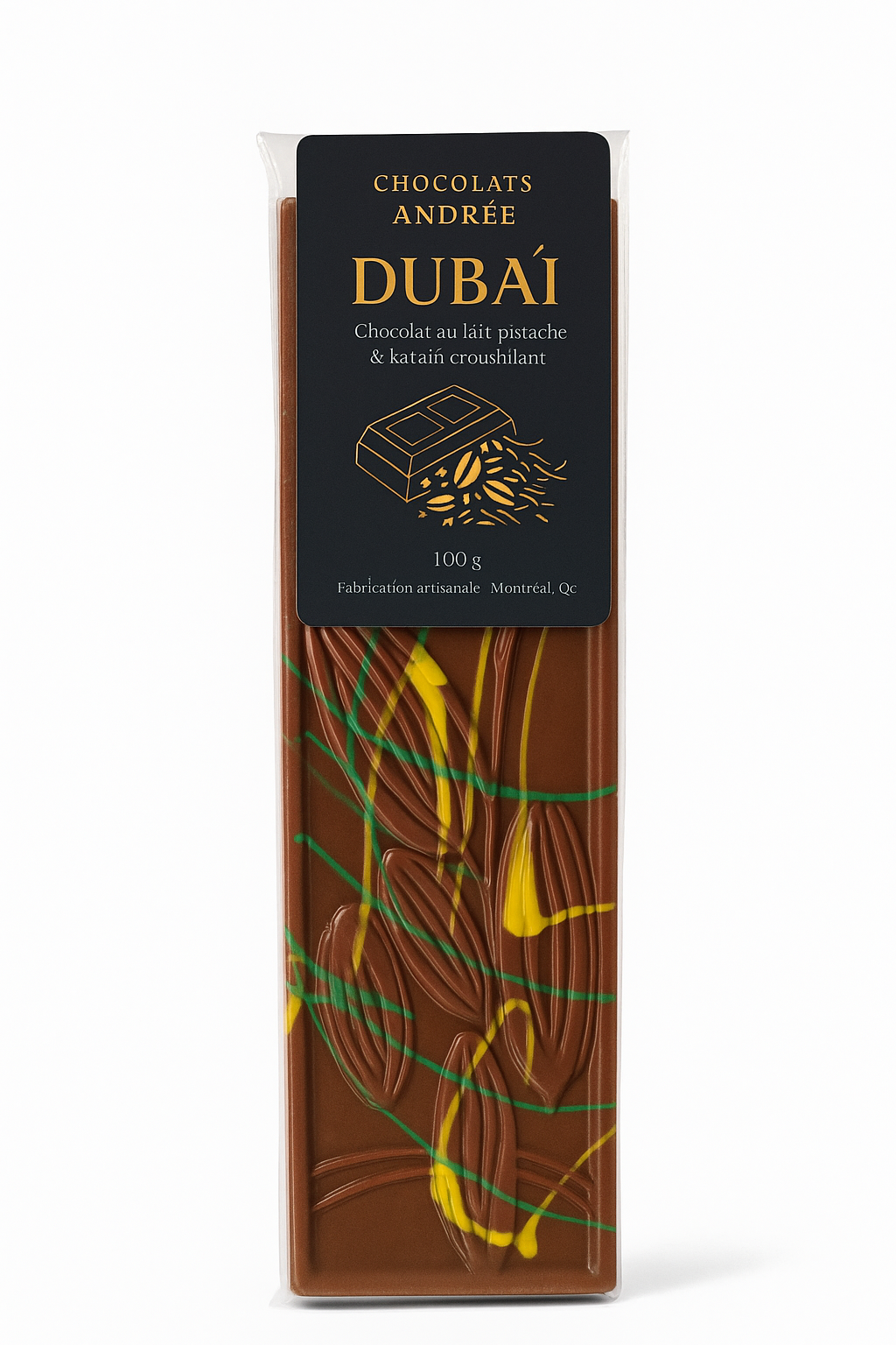 Tablette Dubaï pistache & kadaifi