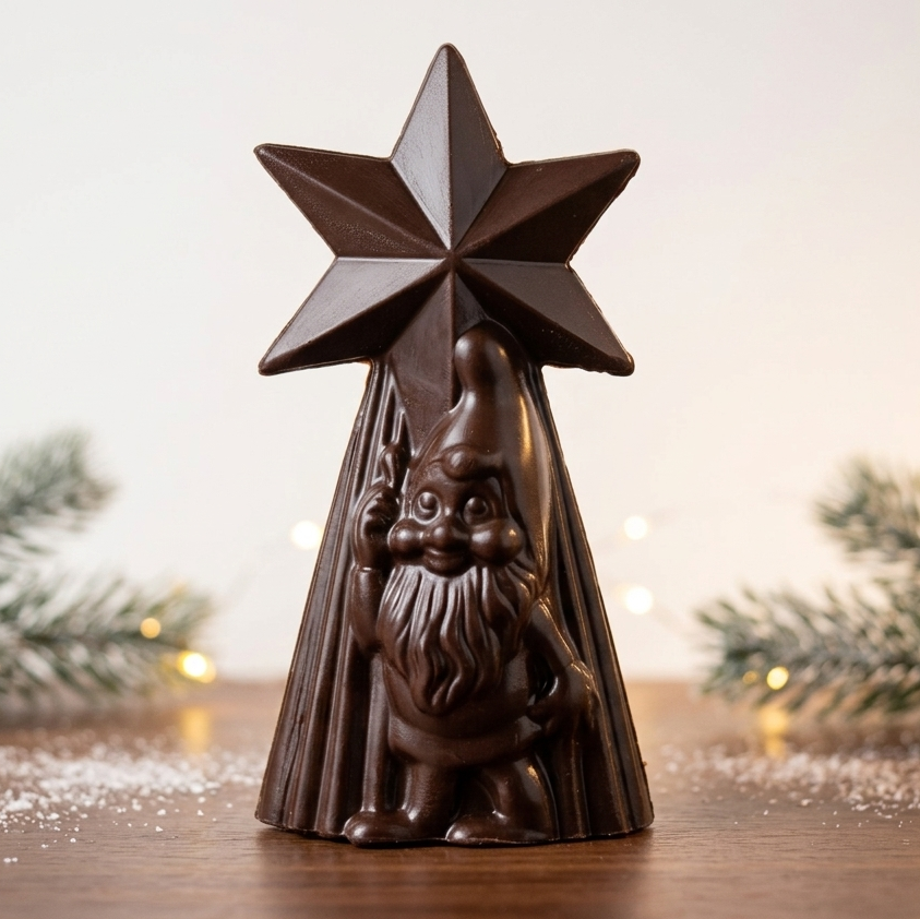 Moulage de Noël en chocolat artisanal fabriqué à Montréal