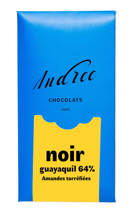 Tablette Noir Guayaquil 64% amandes torréfiées