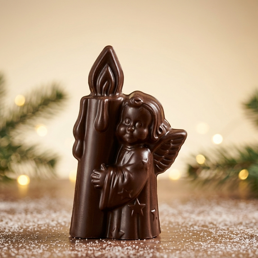 Moulage de Noël en chocolat artisanal fabriqué à Montréal