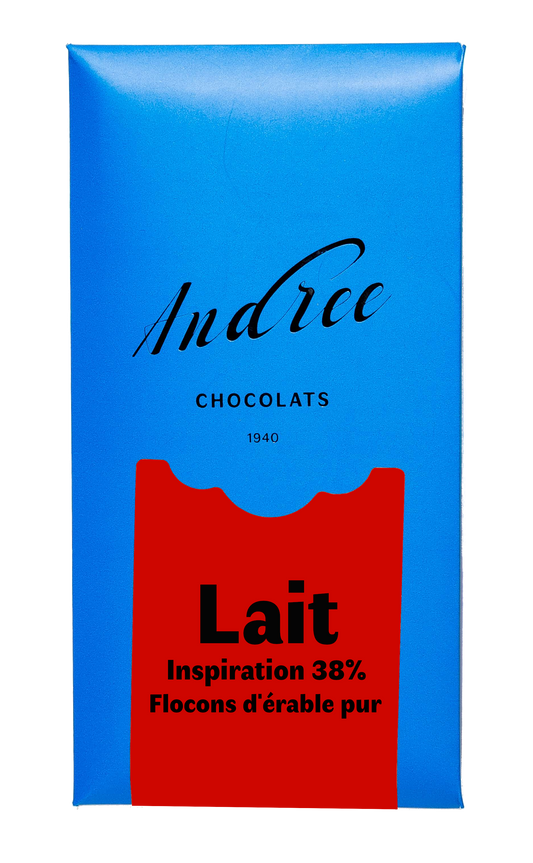 Tablette Lait 38% flocons d'érable pur